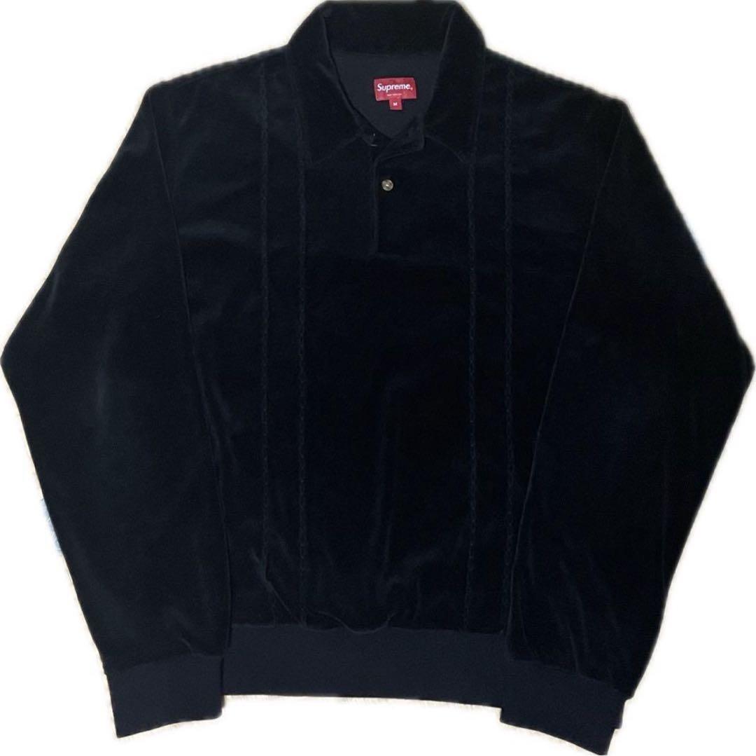 Supreme Velour L/S Polo ニットポロ ベロア　シュプリーム