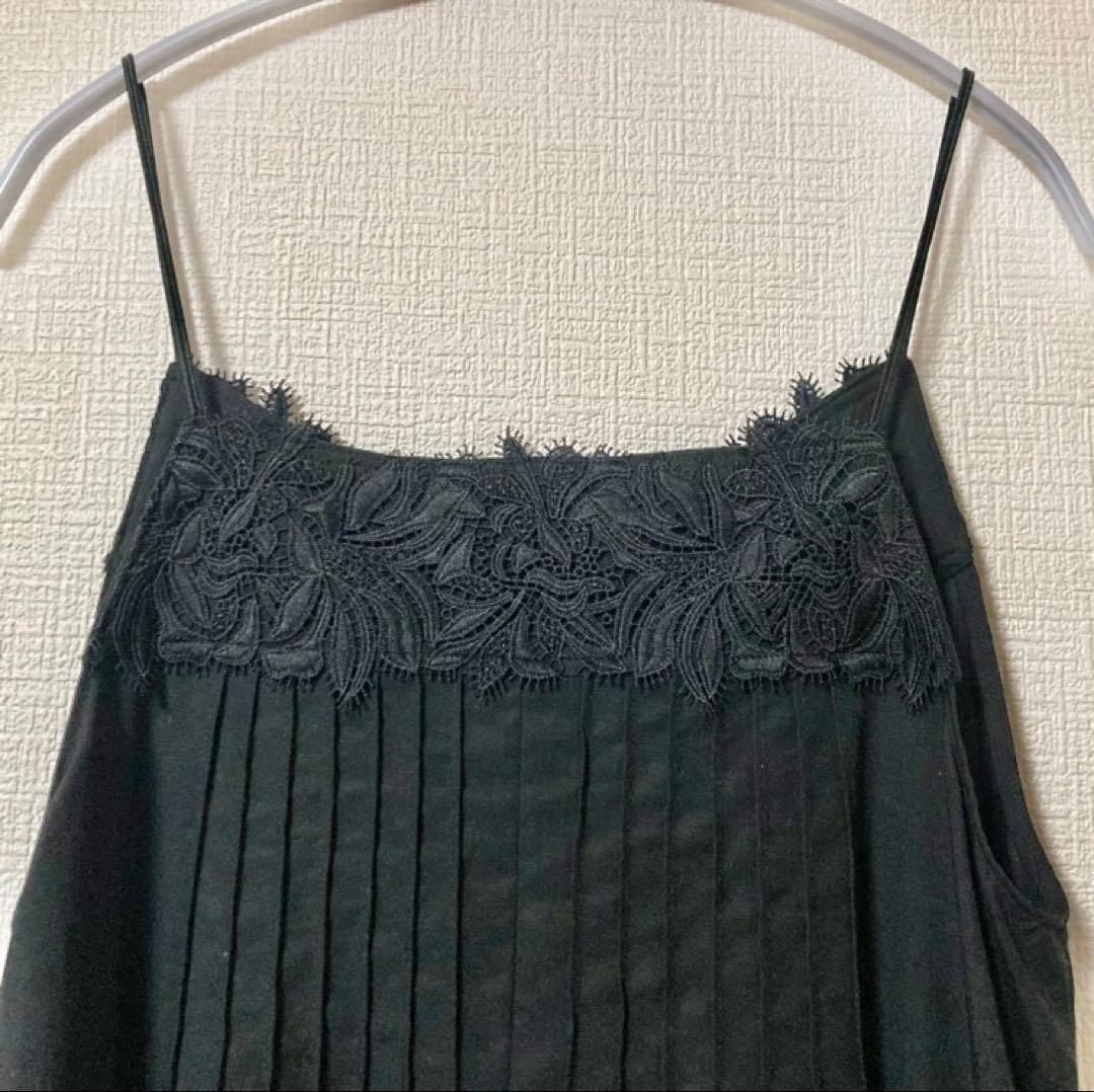 IENA/イエナ レースキャミソールワンピース ブラック 38