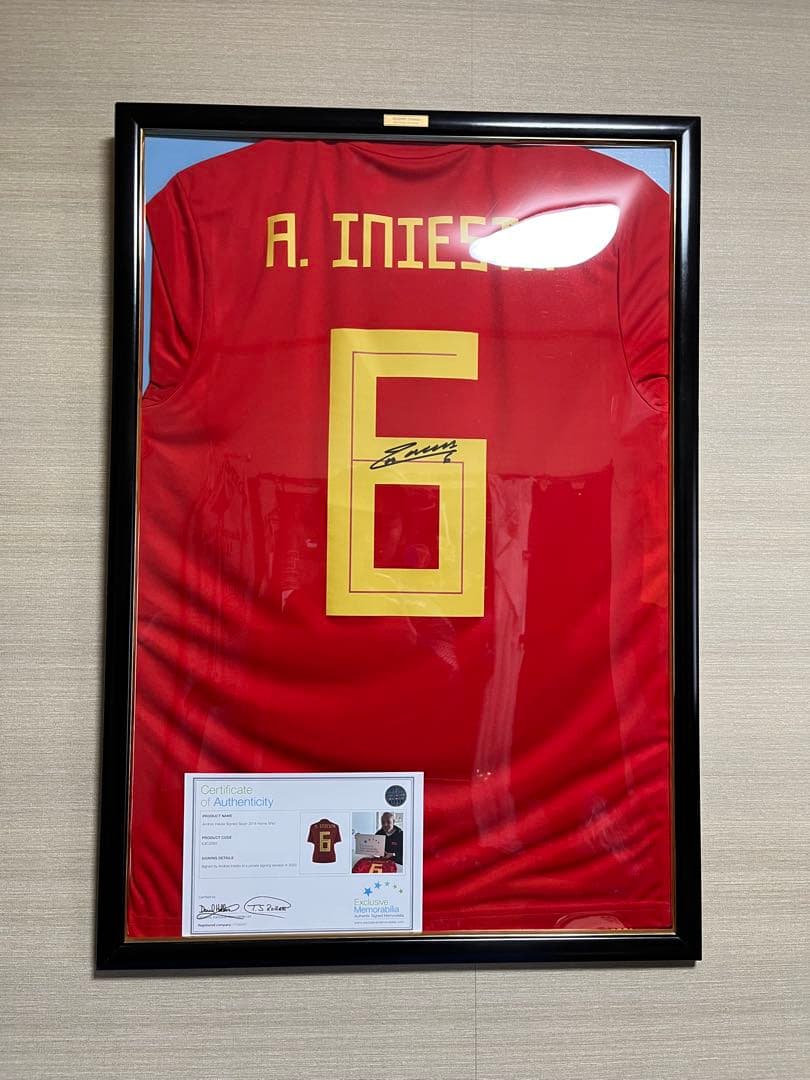 A. INIESTA サイン入りユニフォーム 6 イニエスタ