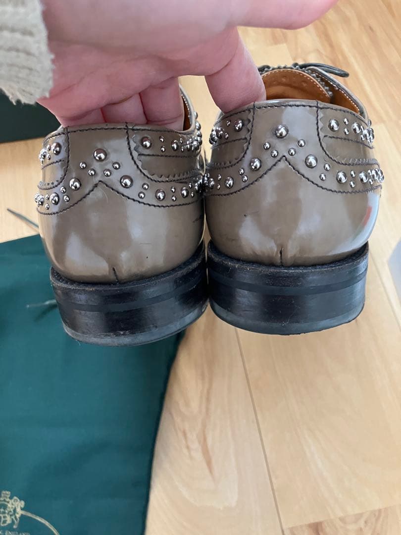 Church’s チャーチ Burwood グレーシューズ　スタッズ37.5