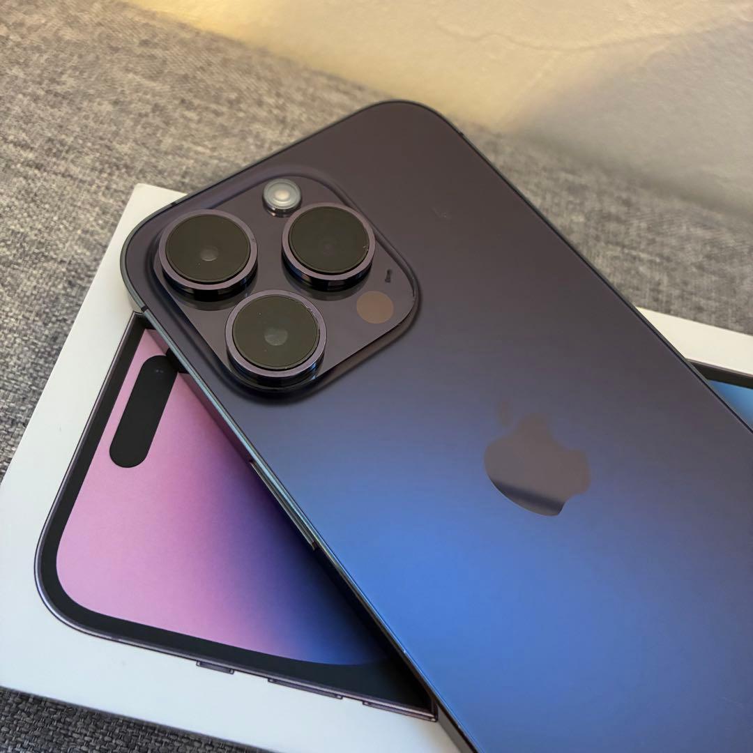 【箱付き】Apple iPhone 14 Pro 128GB ディープパープル
