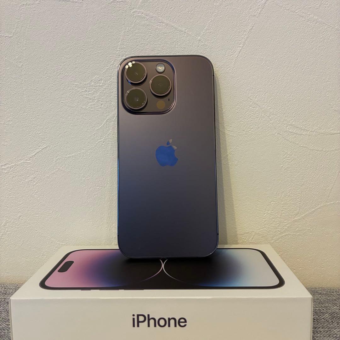 【箱付き】Apple iPhone 14 Pro 128GB ディープパープル