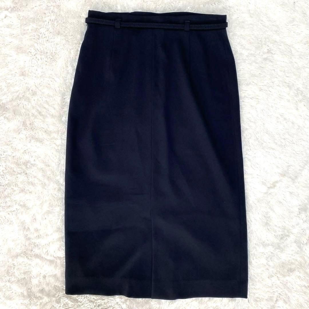 【極美品】BOSCH ノーカラー ジャケット スカート セットアップ スーツ 紺