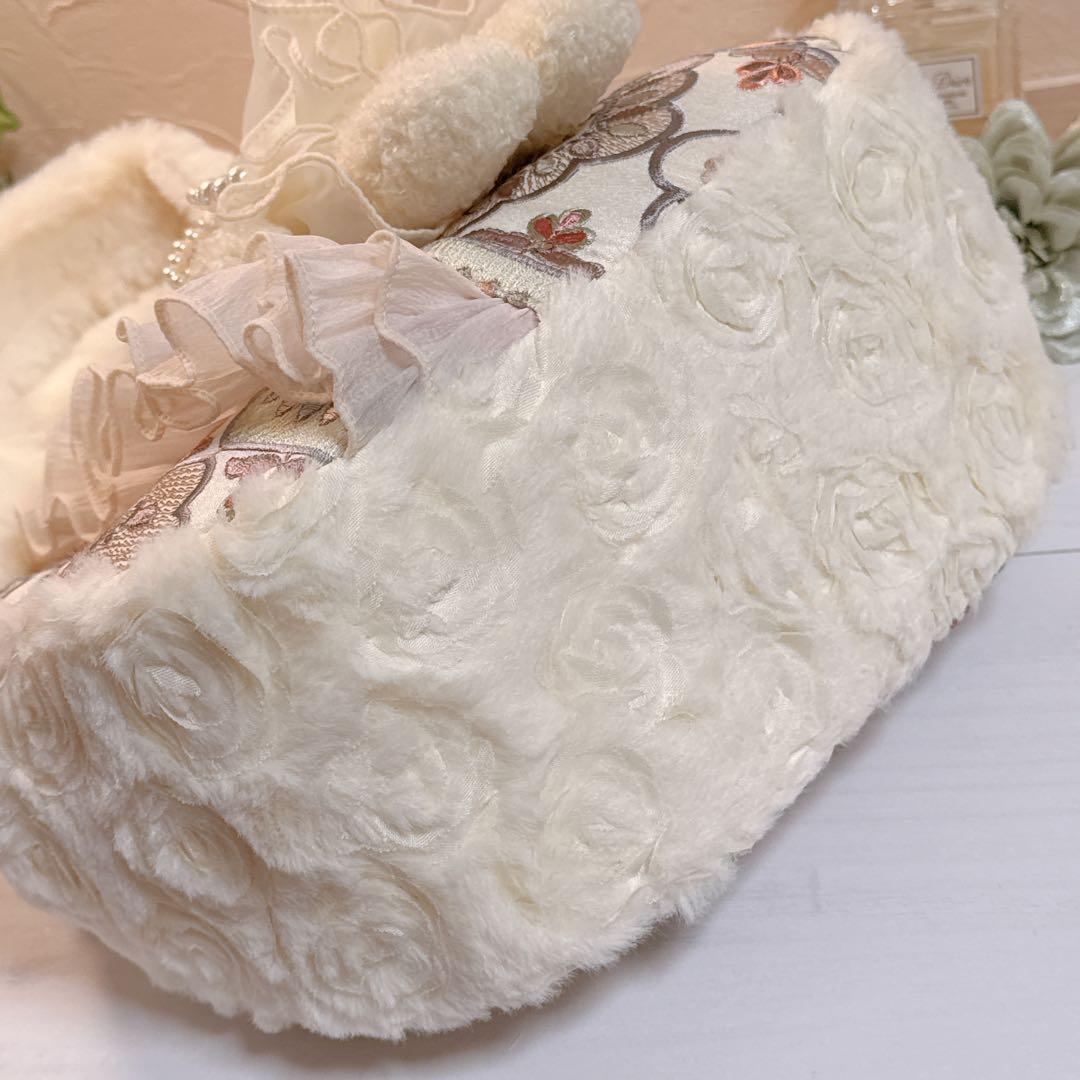 あ*き様 コヤンイサムチョン♡新柄インド刺繍のうさミルクちゃんのラウンドトートバ