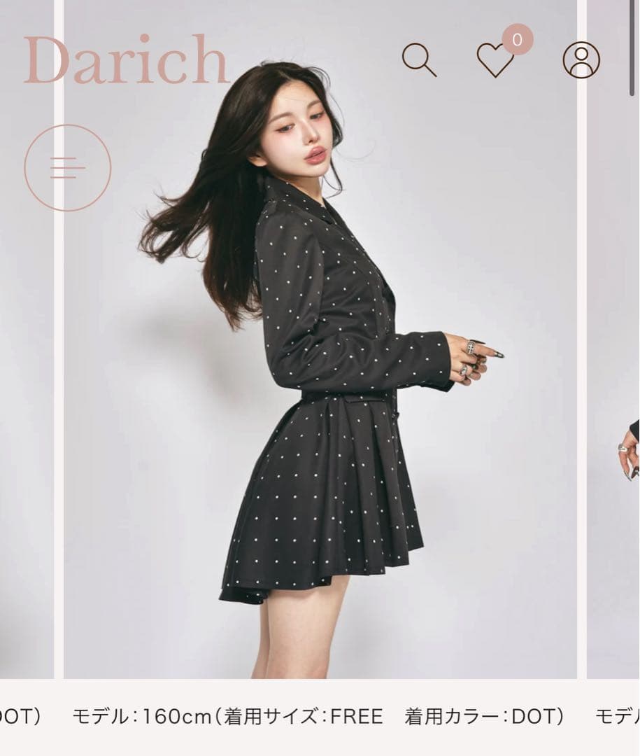 M*u様 Darich バックコンシャスジャケットミニワンピース