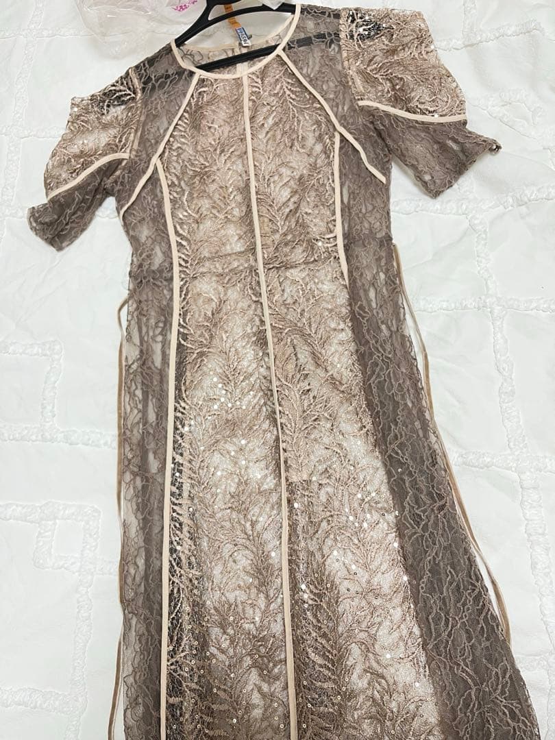 美品♡フレイアイディー　リーフパイピンクドレス