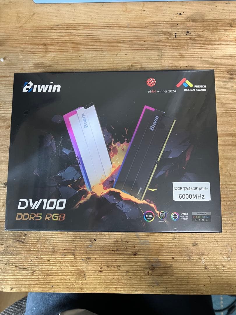 Biwin DV100 DDR5-6000 16×2 32GB 白 RGB 新品