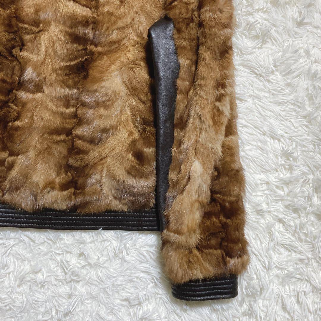 最高級⭐️ピエールカルダン　ラムレザージャケット　セーブル　シングルライダース