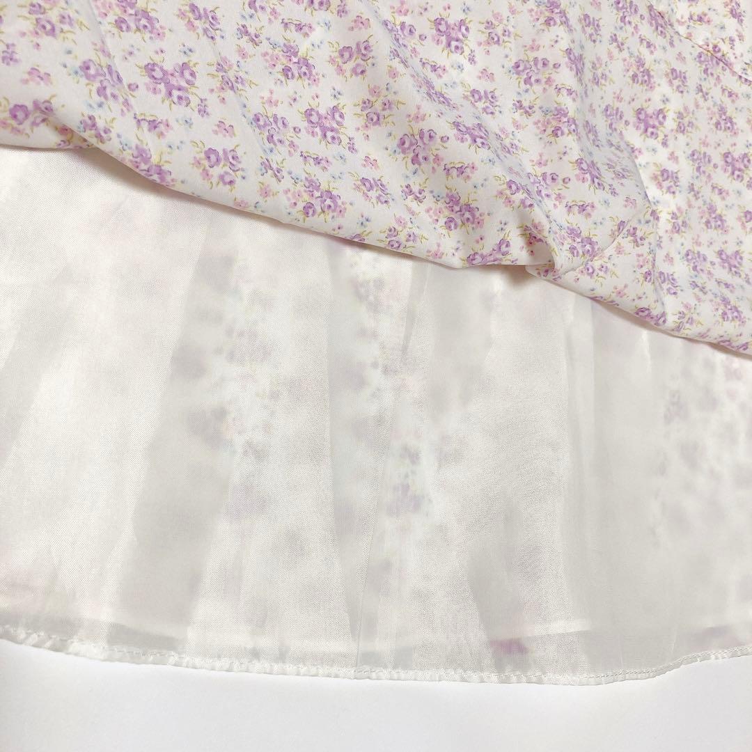 ラベンダー×花柄 セレモニー 入学 卒園 発表会 フォーマル