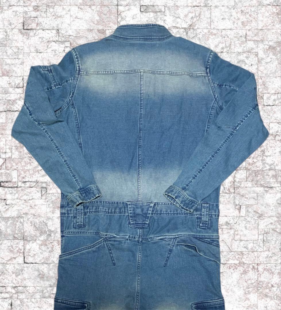 【新品・未使用】　寅壱　TORAICHI　デニムツナギ　メンズ　作業着　LL