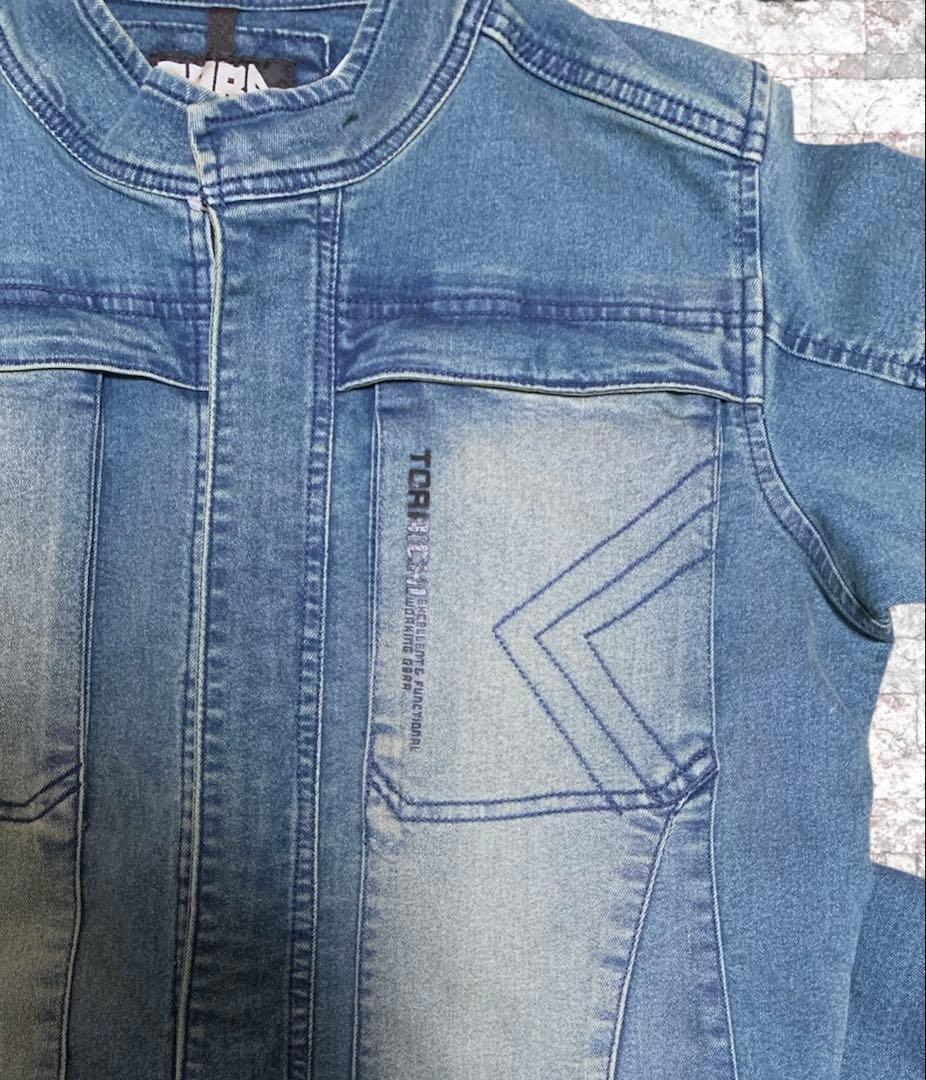 【新品・未使用】　寅壱　TORAICHI　デニムツナギ　メンズ　作業着　LL