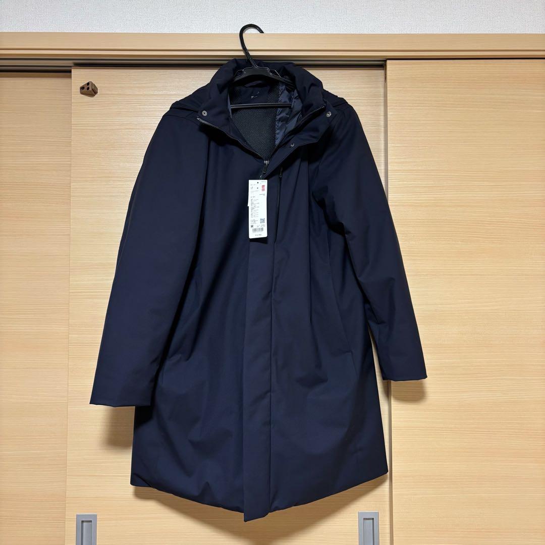 新品タグ付き ユニクロ ハイブリッドダウンコート メンズ M