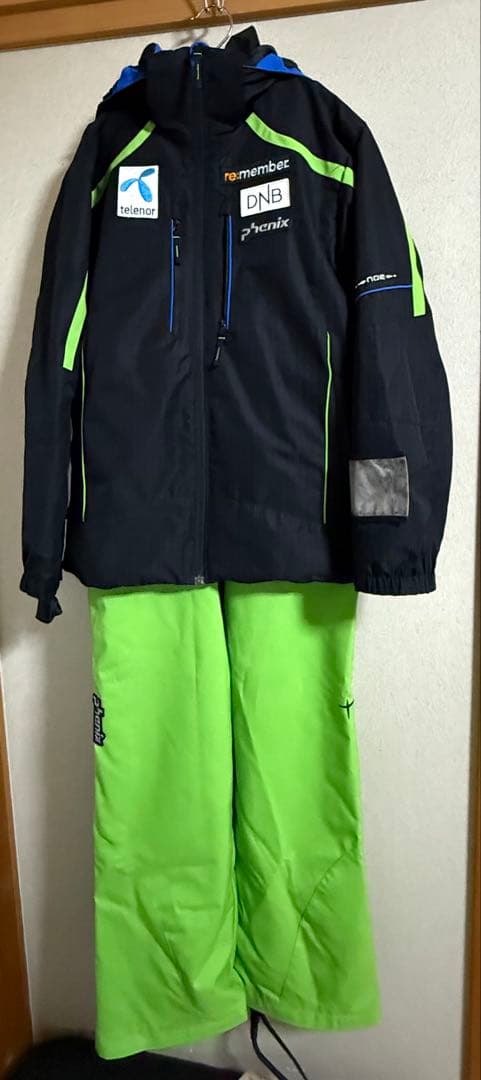 子ども用スキーウェア 黒/緑 Phenix 160㎝
