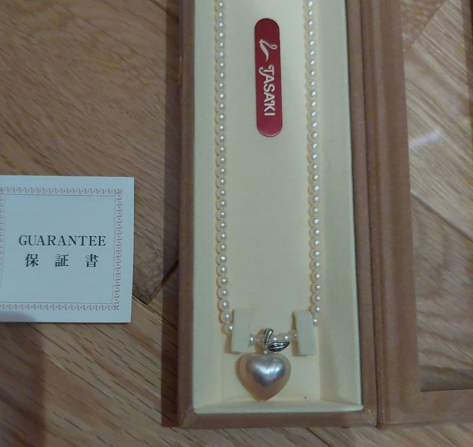 【美品】TASAKIネックレス ハート 保証書付き