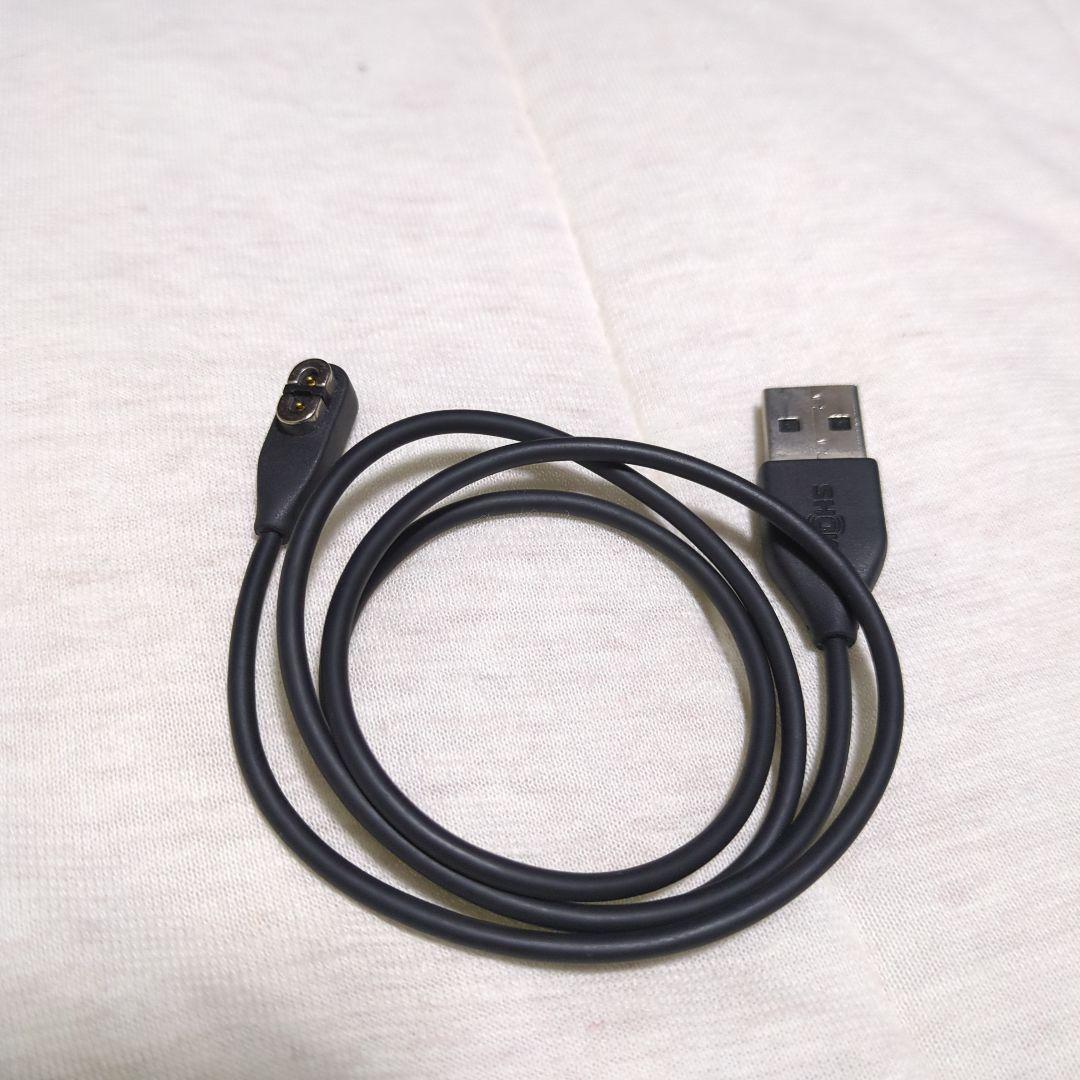 SHOKZ OpenRun 骨伝導イヤホン ブラック USB充電ケーブル付き