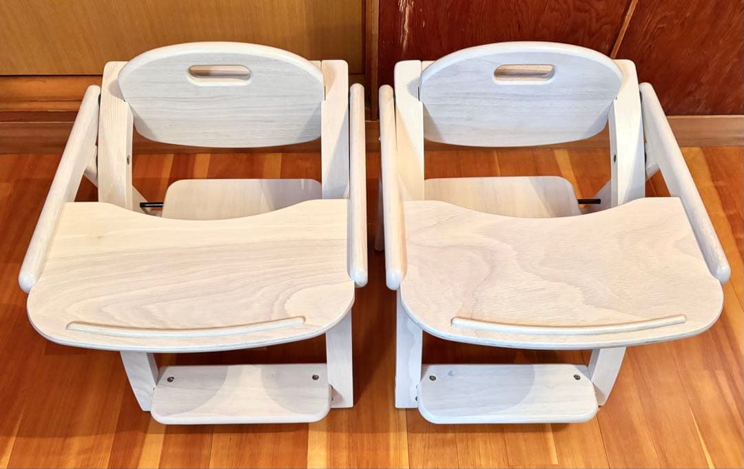 【美品】大和屋 ベビーチェア アーチ ローチェアⅢ 2脚セット ホワイト