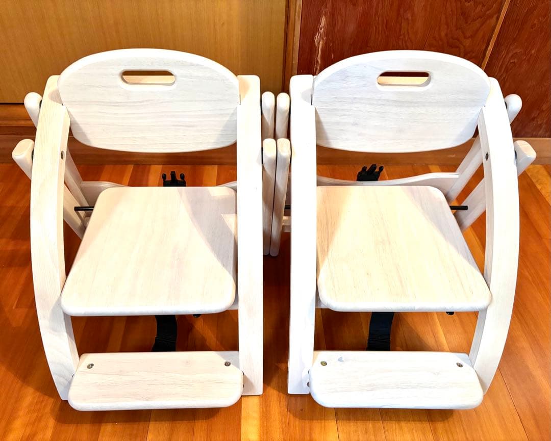 【美品】大和屋 ベビーチェア アーチ ローチェアⅢ 2脚セット ホワイト