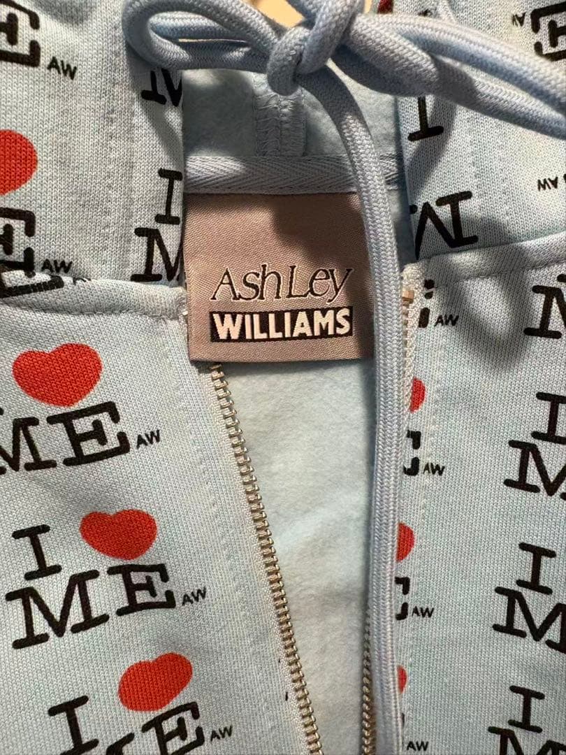 トップス Ashley williams BLUE I HEART ME L