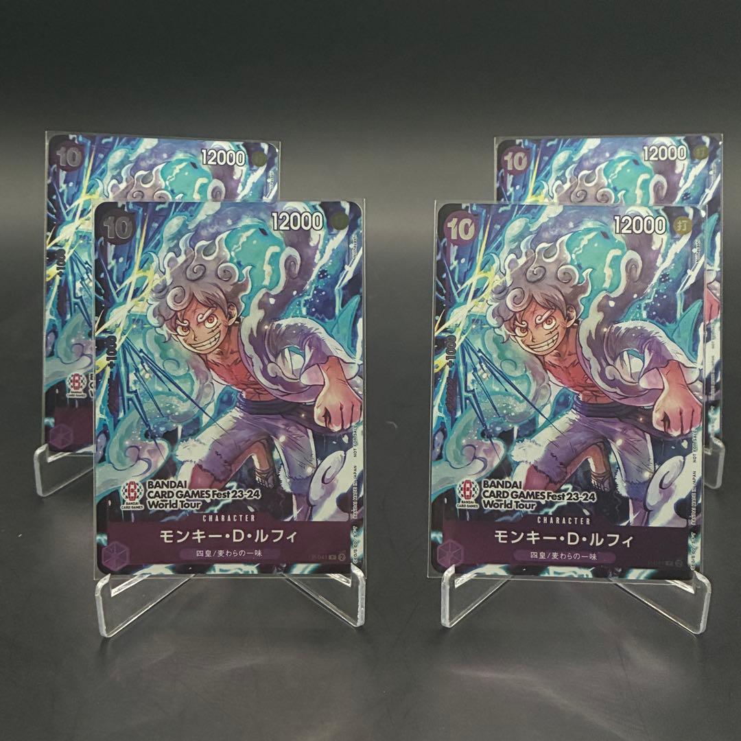 ワンピースカード　　p-41 モンキー・D・ルフィ　 ニカ　プロモ4枚