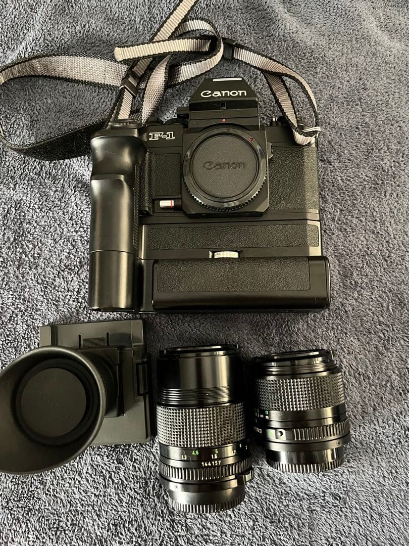 極美品Canon New F-1+AE MOTOR DRIVE +レンズ２本＋他