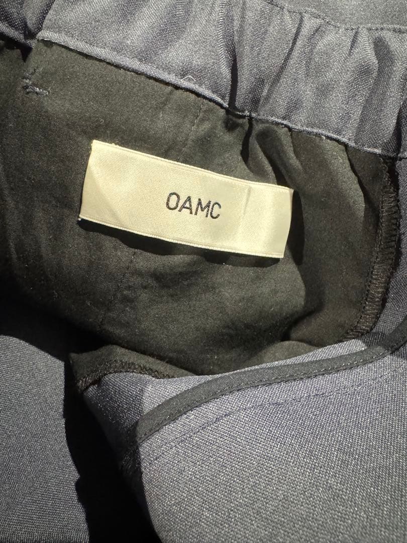 極美品！oamc ドローコードパンツ　ネイビー　ダークブルー　スラックス