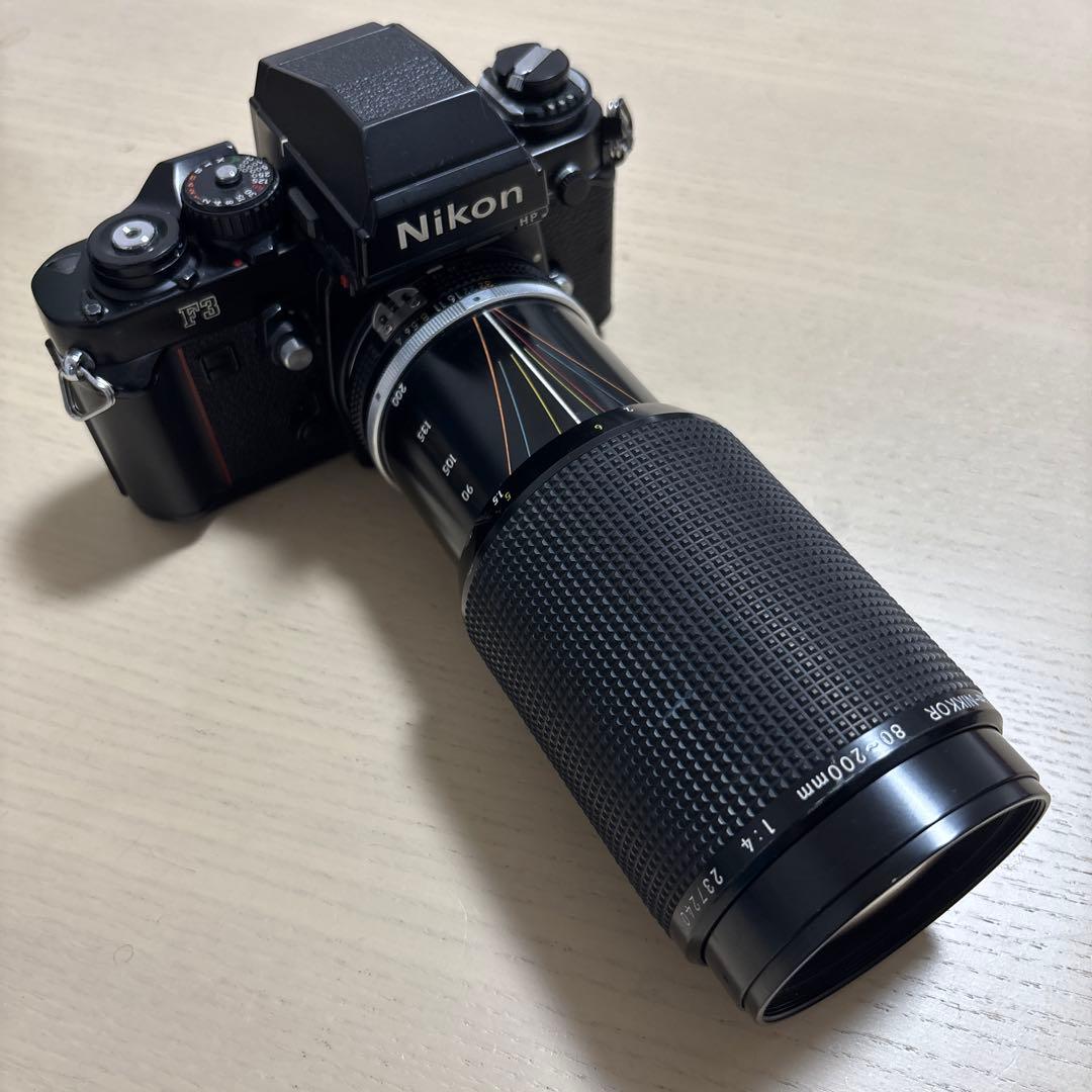 Nikon F3 一眼レフカメラ 80-200mmレンズ付き