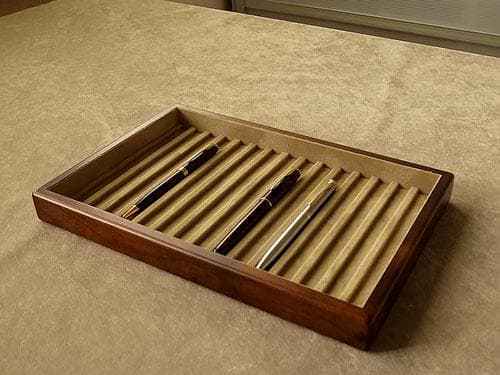 豊岡クラフト ペントレイ(固定蓋なし) 15本用 収納ケース