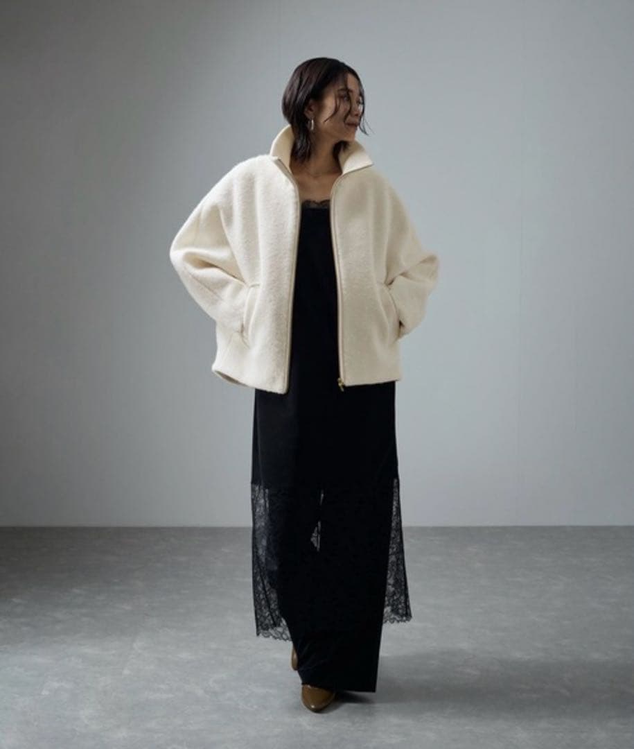 SALON adam et rope ジップブルゾン　ホワイト