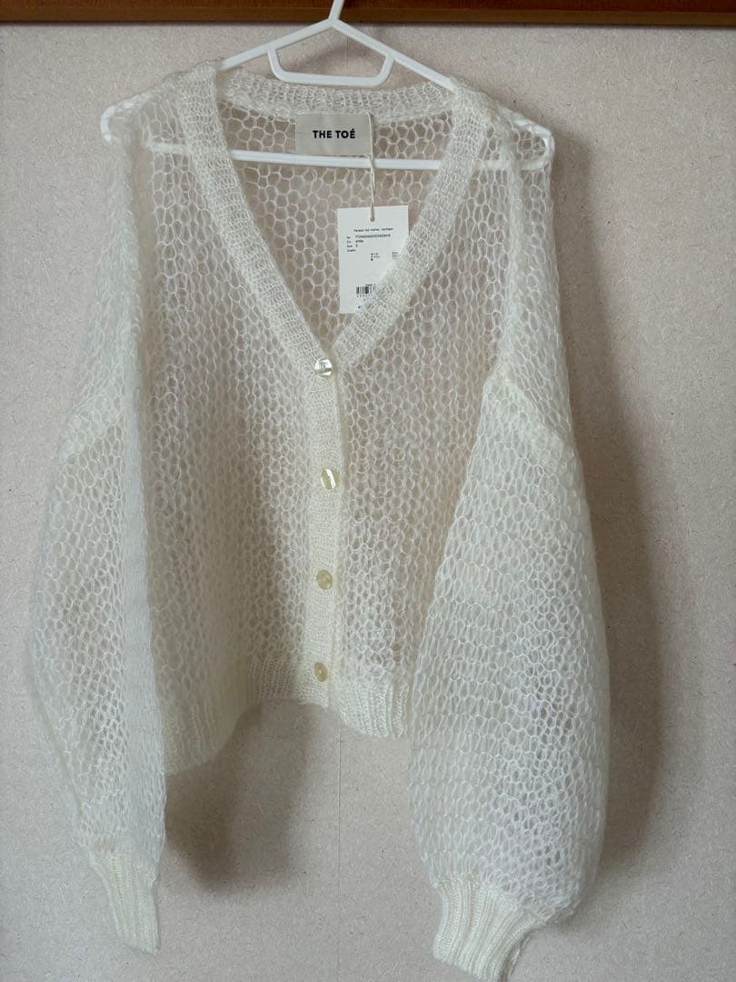 いくこ　THE TOE モヘアカーディガン S ホワイト　未使用品