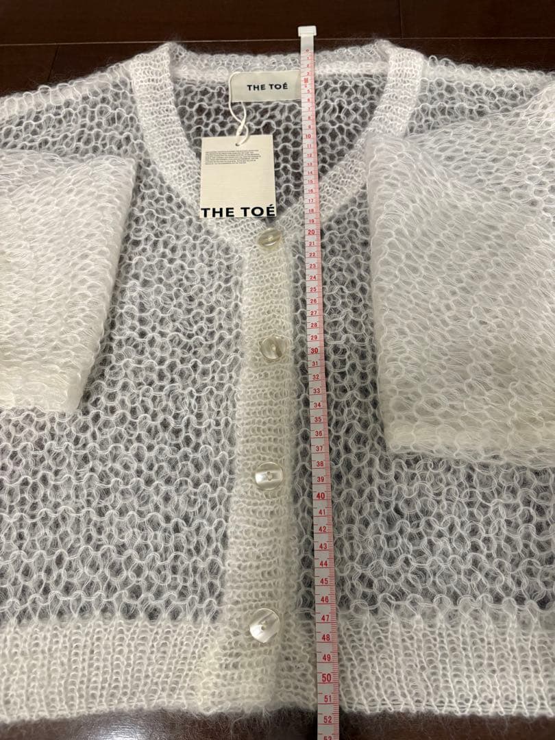 いくこ　THE TOE モヘアカーディガン S ホワイト　未使用品
