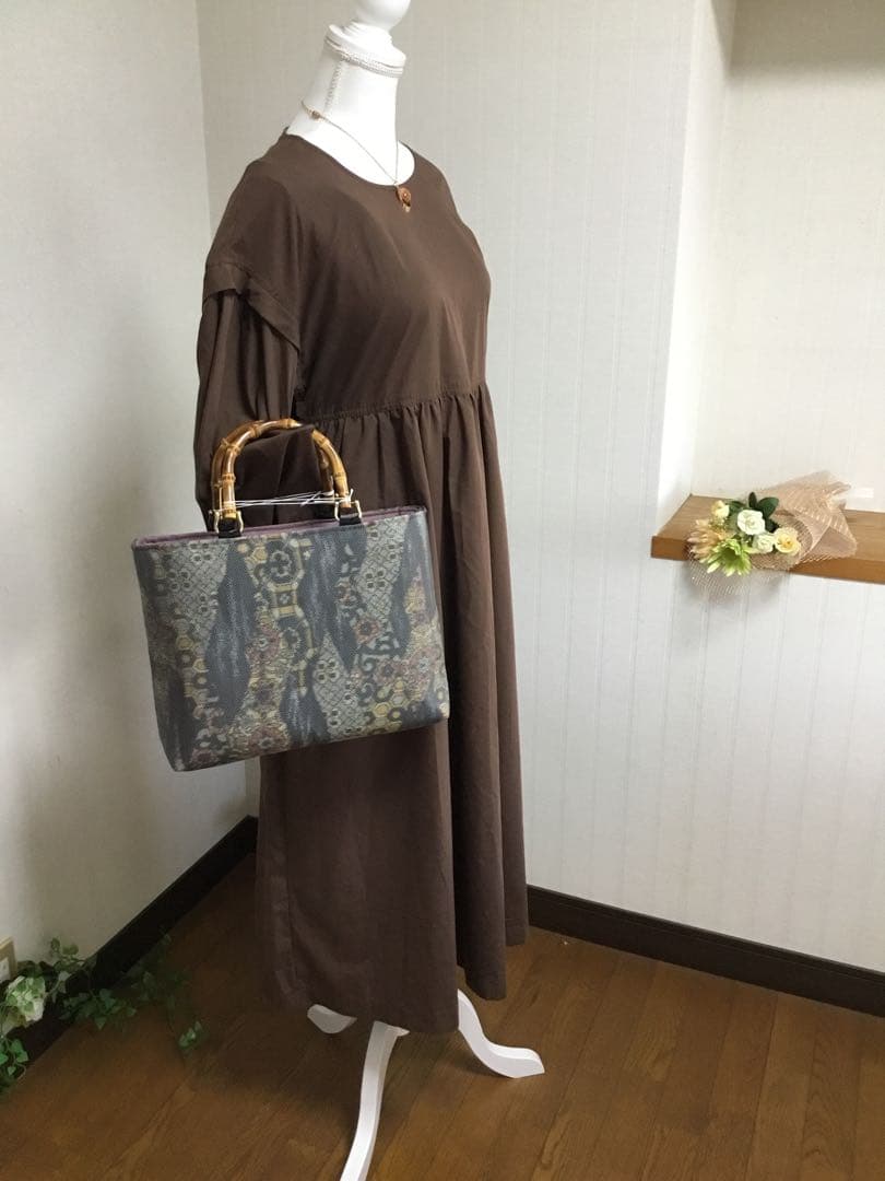 ハンドメイド・リメイク・大島紬・カバン・トートバッグ・452