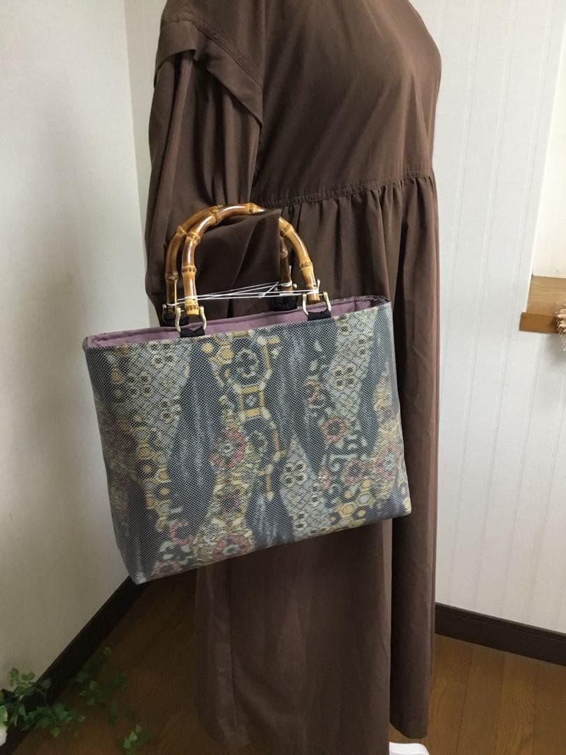 ハンドメイド・リメイク・大島紬・カバン・トートバッグ・452
