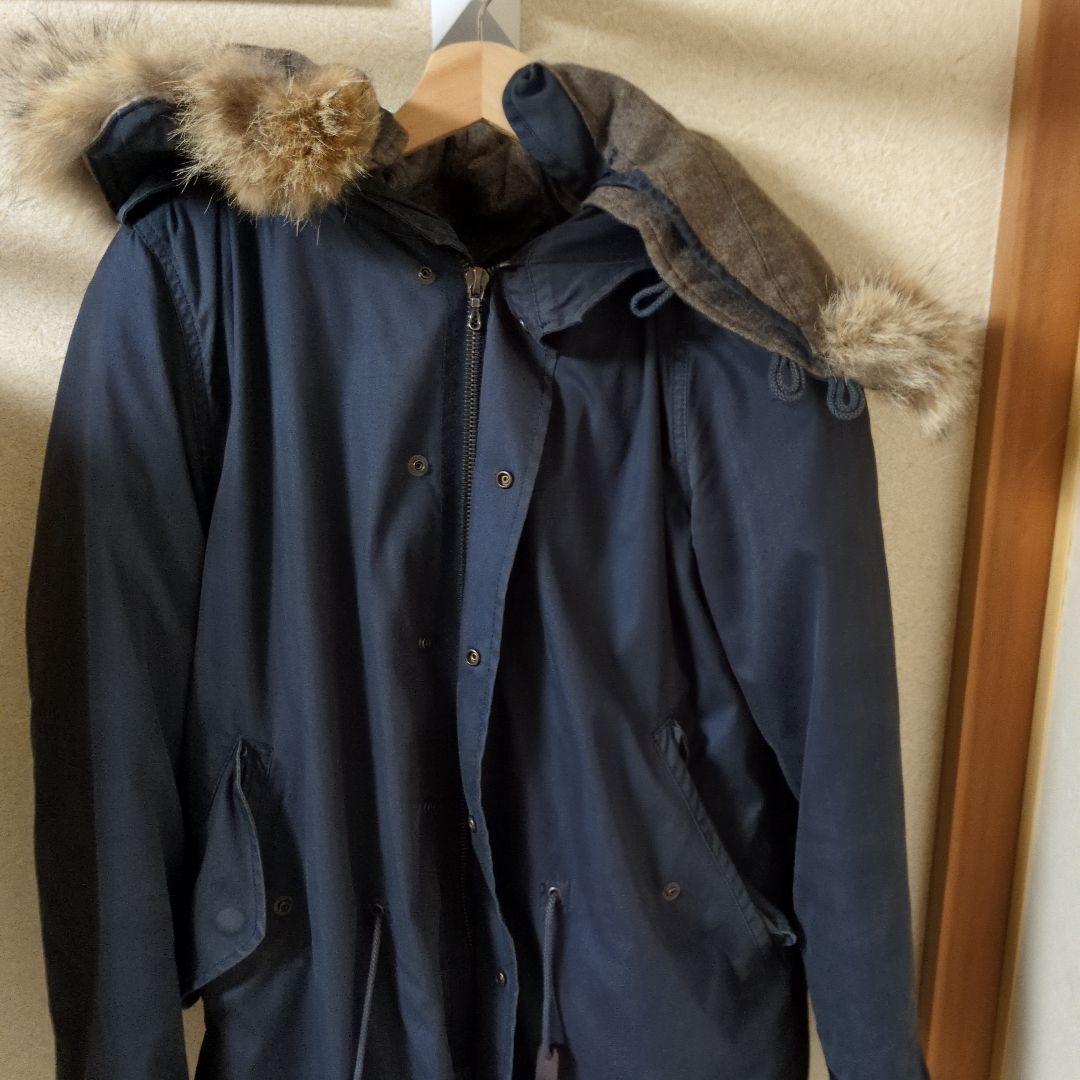 ±*0様 アタッチメント モッズコート定価13万　サイズ3 ネイビー