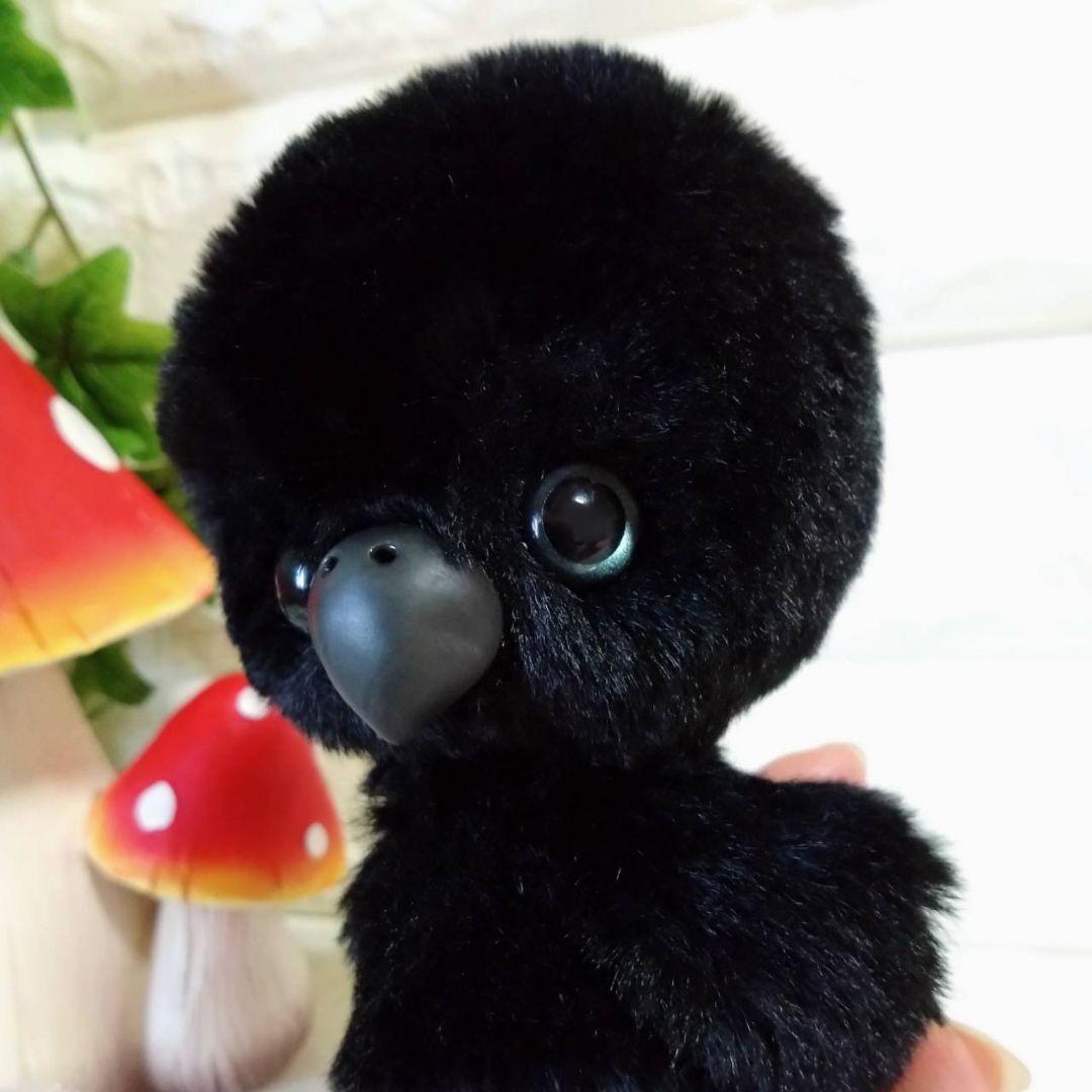 ぬいぐるみ✽アートドール✽カラスのかーくん✽中サイズ