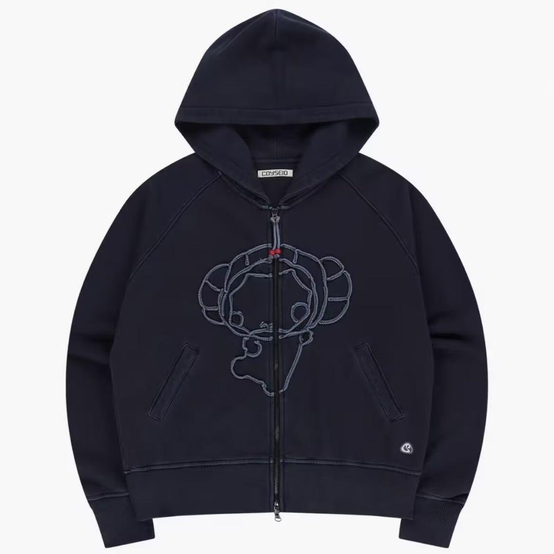 COYSEIO ASH ジップパーカー ネイビー