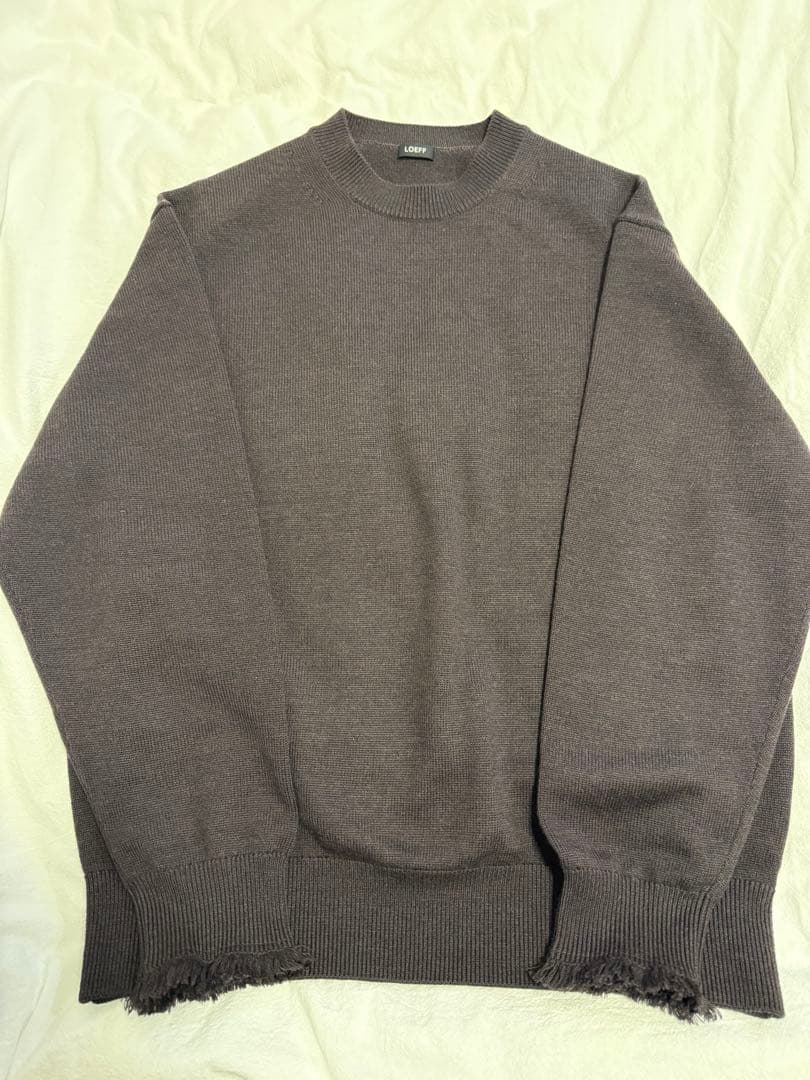 LOEFF　フリンジ ニット プルオーバー　サイズ2