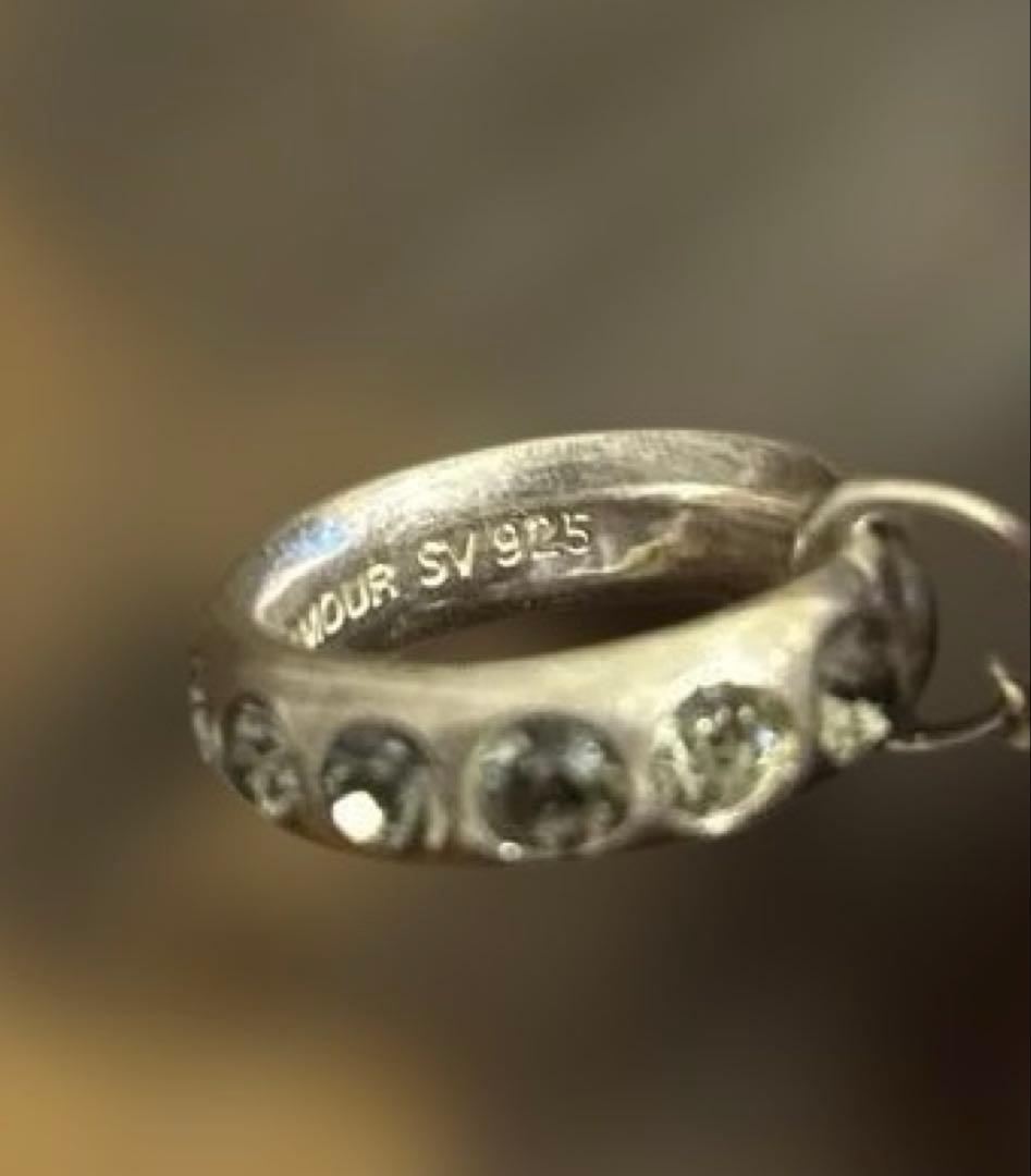 ヒステリックグラマー ドクロ スワロフスキー ピアス SV925 シルバー