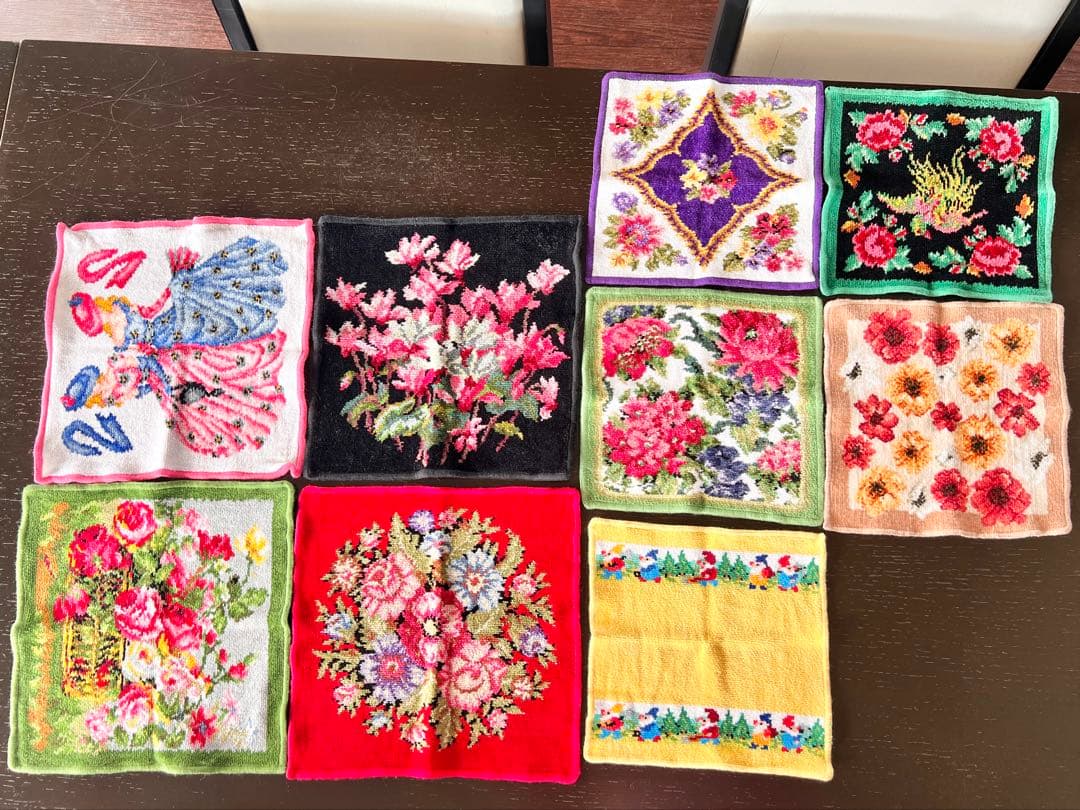 新品未使用　FEILER タオルハンカチ8枚 E:J-Support計9枚セット