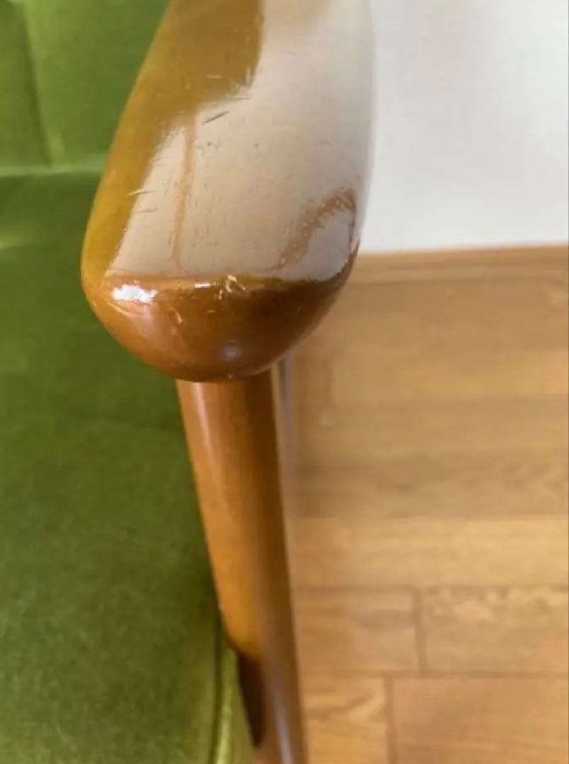 カリモク60　Kチェア　2シーター　モケットグリーン