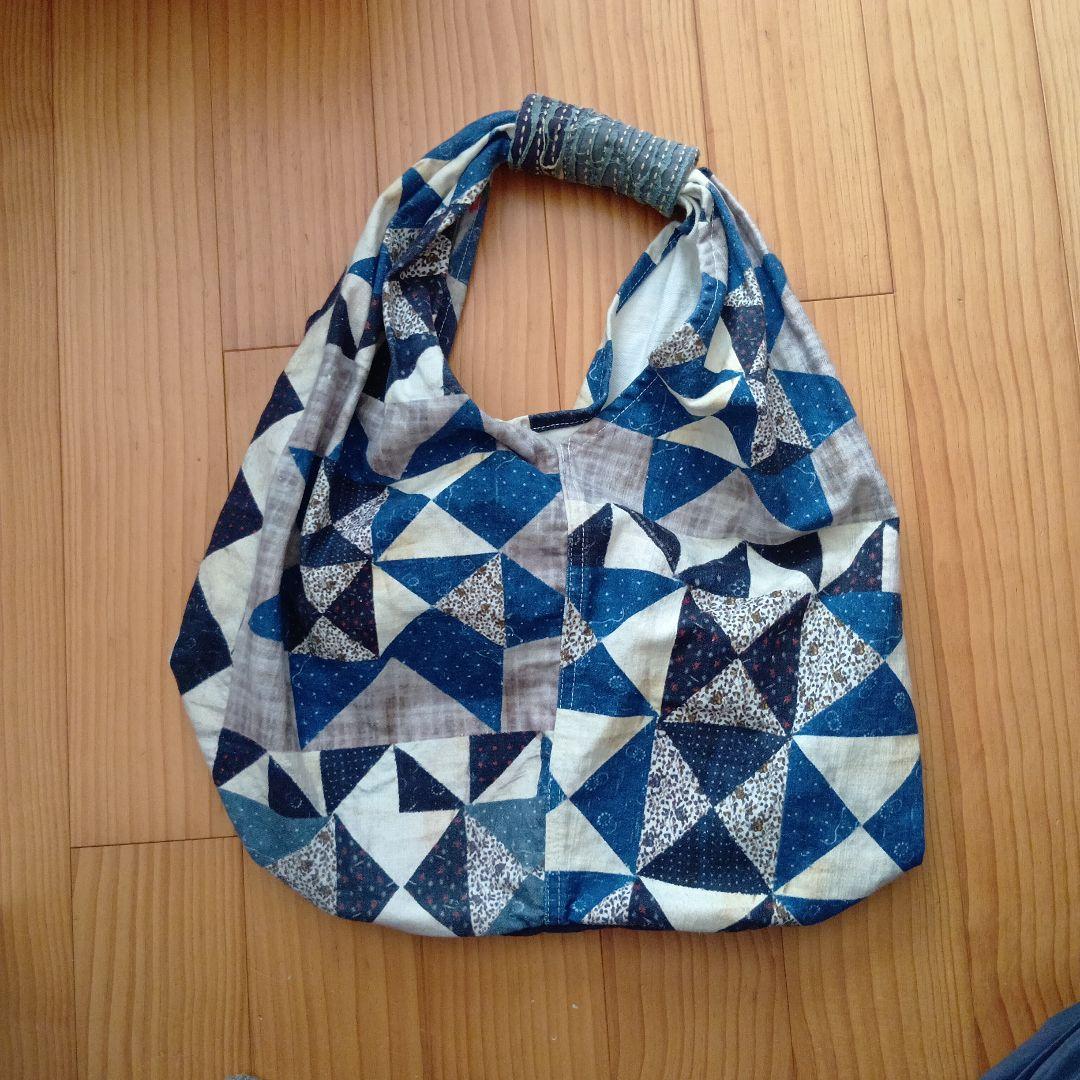 キャピタル　KAPITAL 転写　パッチワークプリント　バッグ