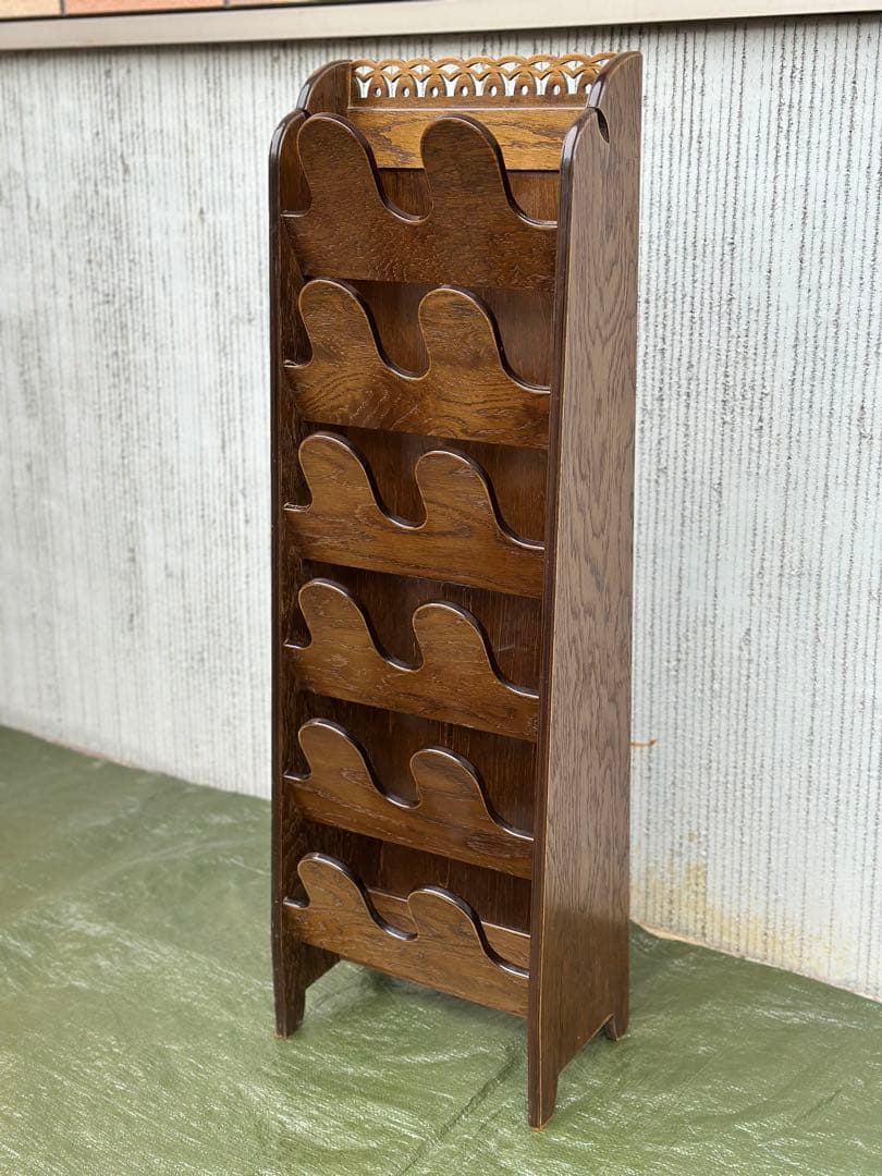 【スリッパラック】パリの雑貨屋　インテルナ南條　オーク材　国産　アンティーク◎