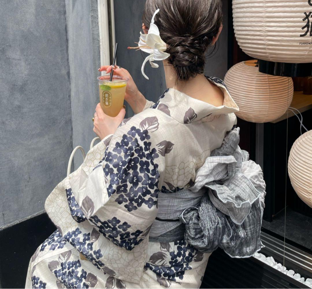 hinari × utatane浴衣セット 紫陽花