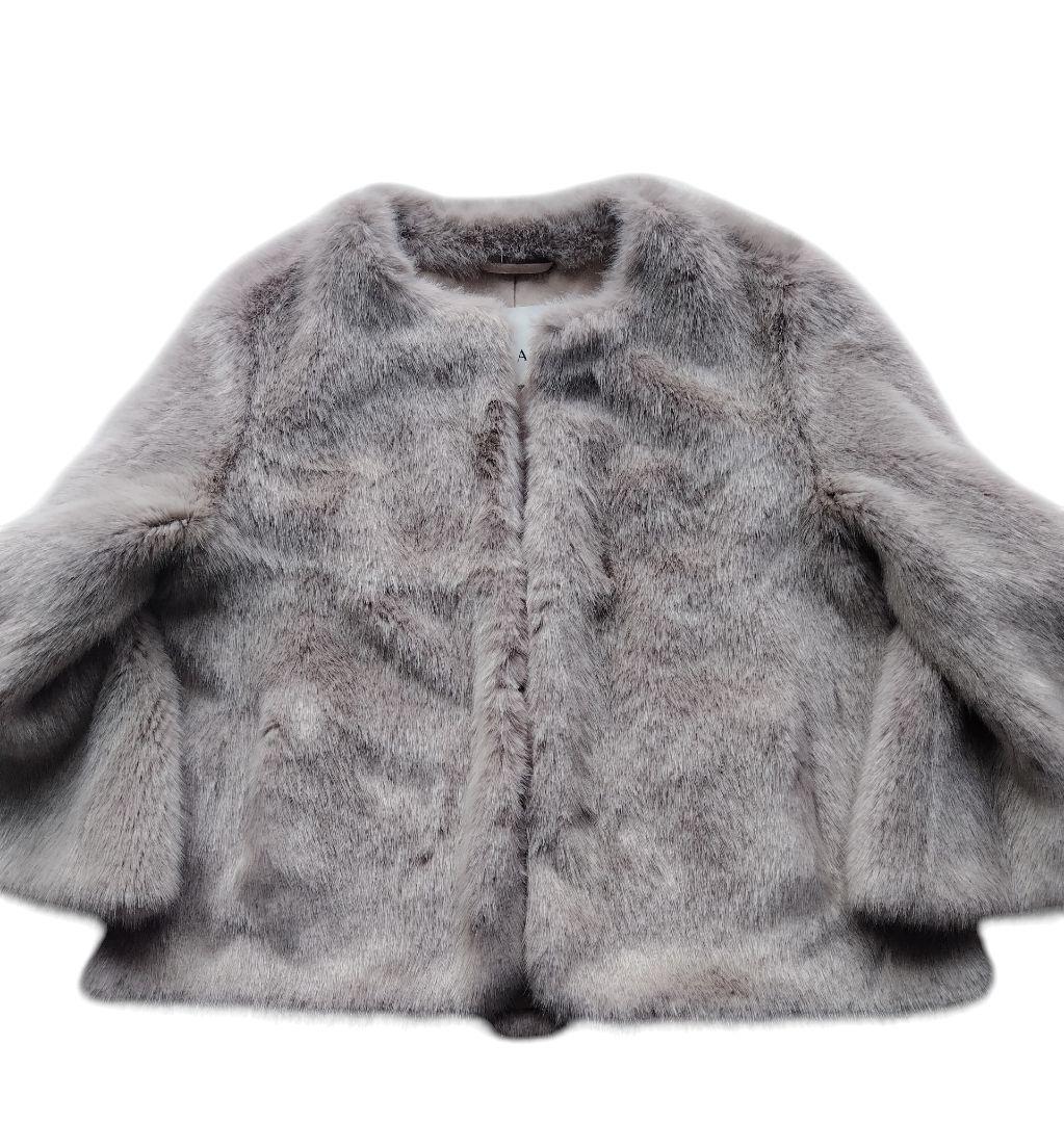 未使用級♡ANAYI アナイ ふわふわ♡ フェイクファーコート ショート丈 38