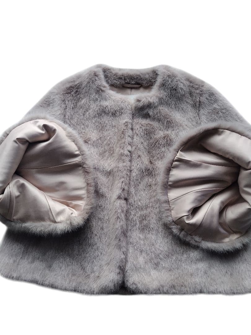 未使用級♡ANAYI アナイ ふわふわ♡ フェイクファーコート ショート丈 38