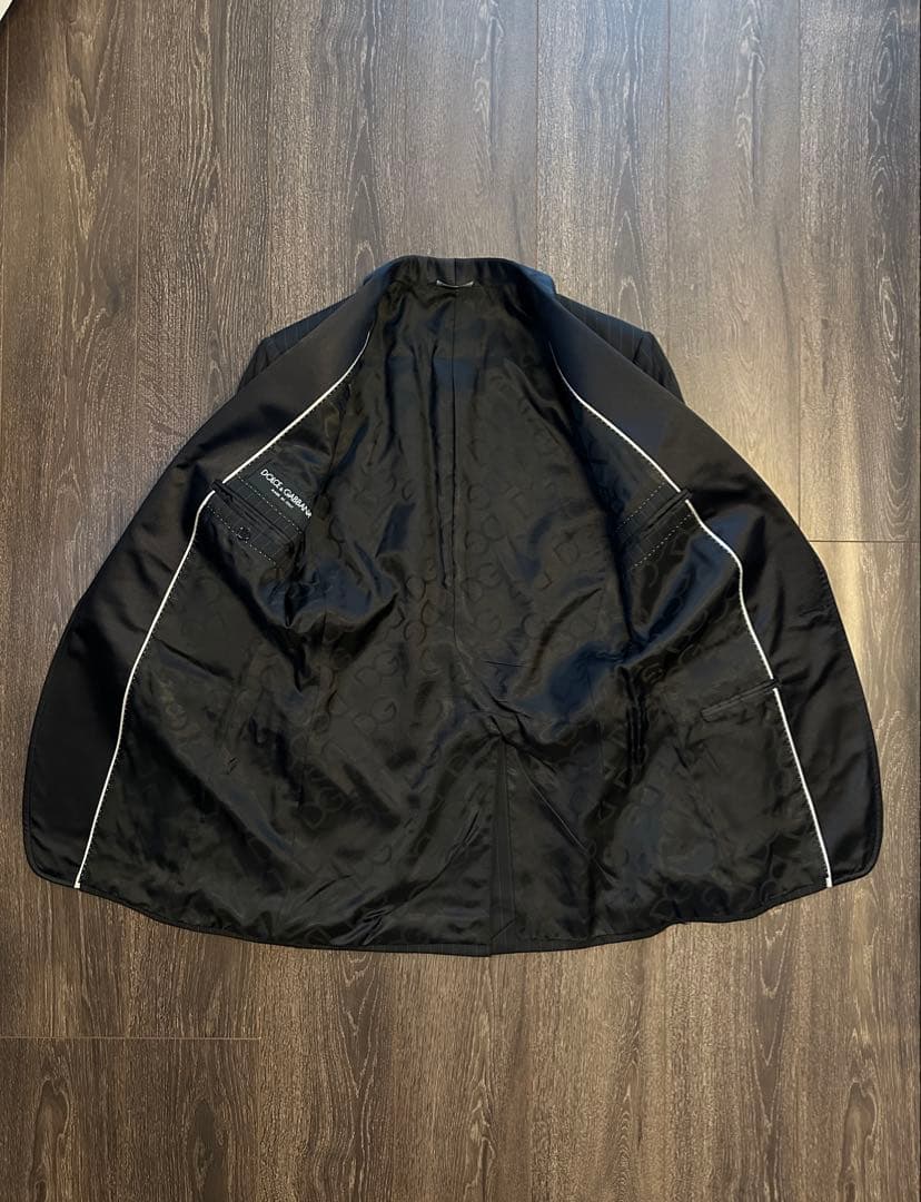 DOLCE & GABBANA ブラックストライプ テーラードジャケット