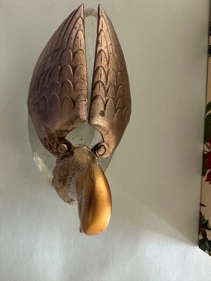 銀製 鴛鴦 おしどり 調味料入れ 2点セット 刻印有