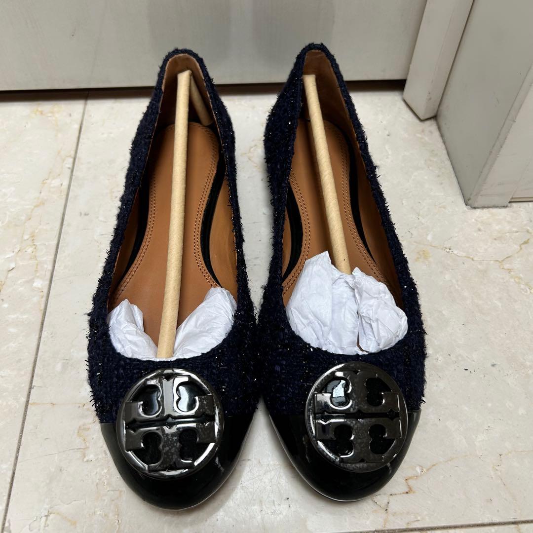 トリーバーチ　ツイードフラットシューズ　パンプス　バレエシューズ　未使用近し