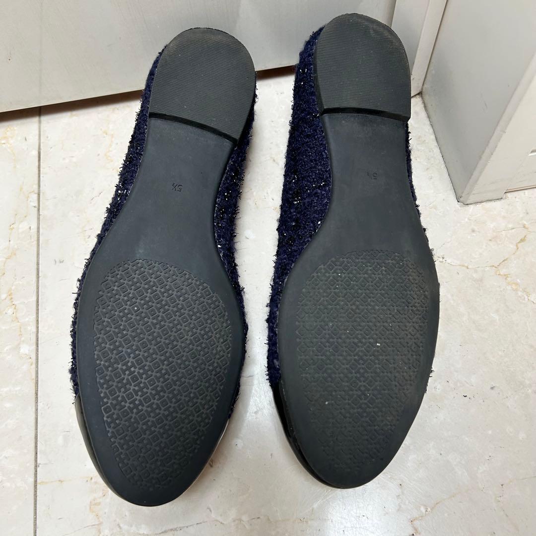 トリーバーチ　ツイードフラットシューズ　パンプス　バレエシューズ　未使用近し