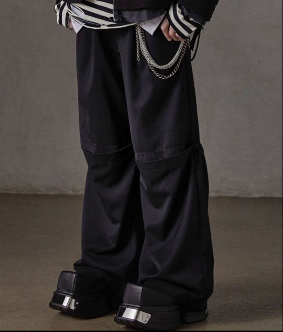 【GRANCY】チュール レイヤードデザイン スラックス　Sサイズ