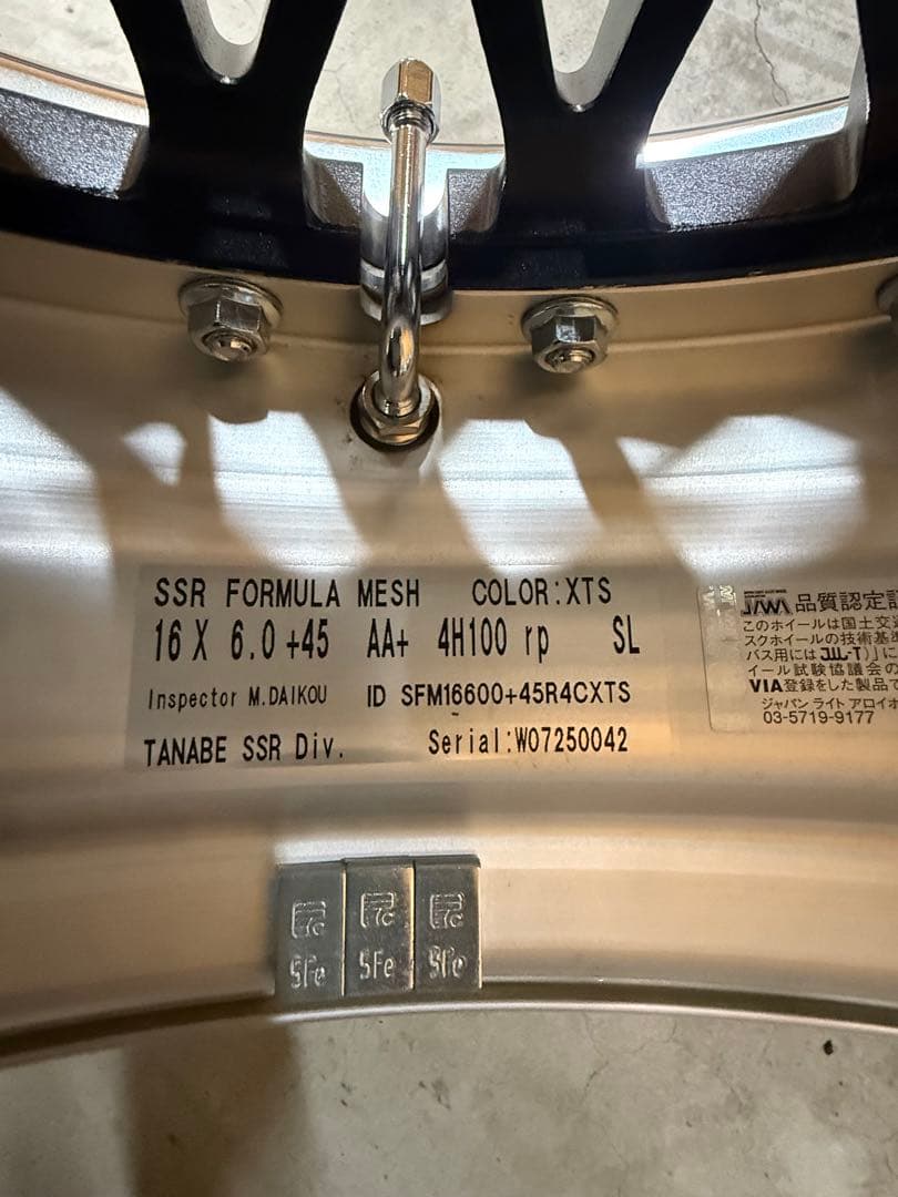 SSR Formula Mesh16インチホイールセット　N-VAN、N-BOX